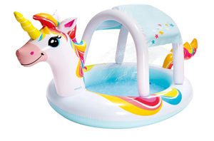 🦄 Intex Unicorn Inflatable Play Pool with Canopy 🌈