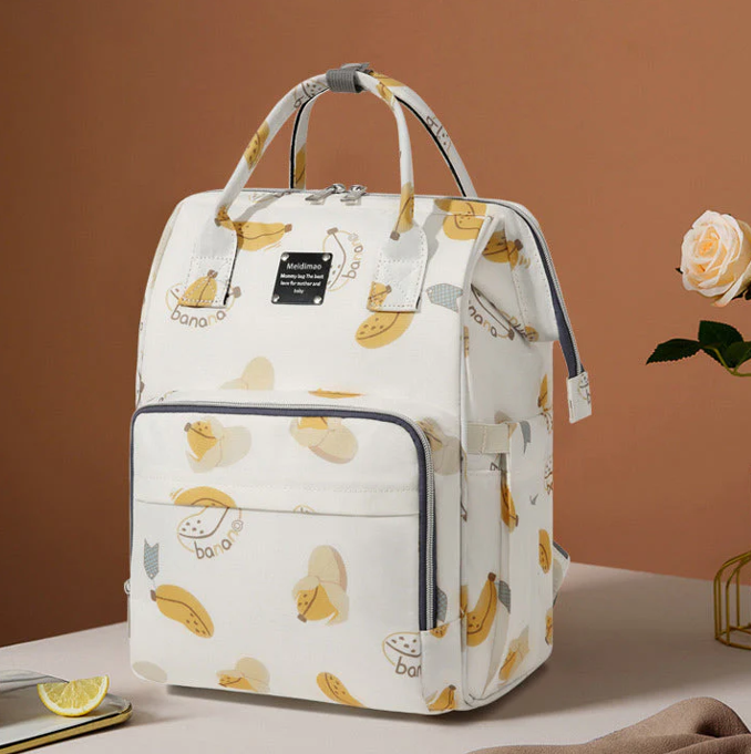 Banana Shien - Waterproof Diaper Backpack - Light Yellow