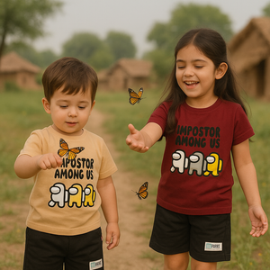 “Impostor Among Us” Kids T-Shirt & Shorts Set