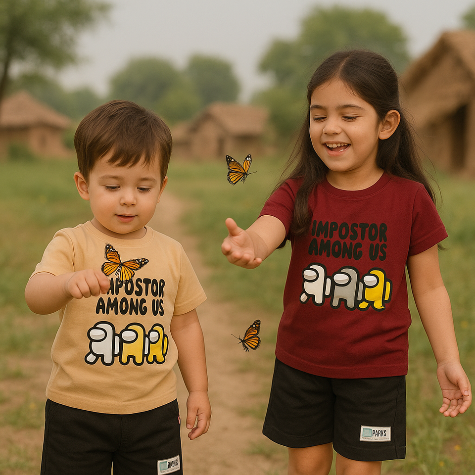 “Impostor Among Us” Kids T-Shirt & Shorts Set