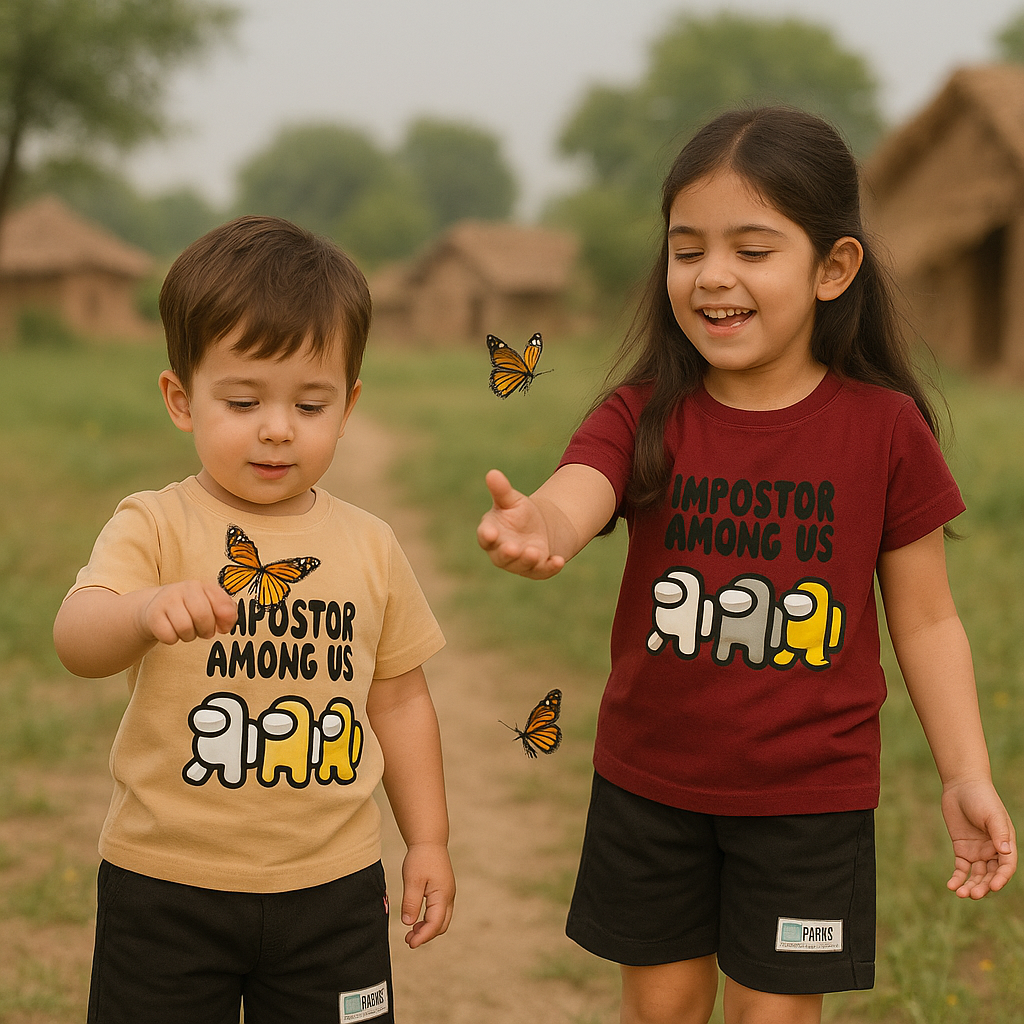 “Impostor Among Us” Kids T-Shirt & Shorts Set