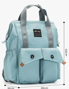 Ellie Waterproof Diaper Backpack- Blue