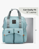 Ellie Waterproof Diaper Backpack- Blue