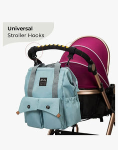 Ellie Waterproof Diaper Backpack- Blue