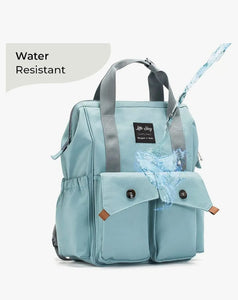 Ellie Waterproof Diaper Backpack- Blue