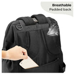 Ellie Waterproof Diaper Backpack-Black