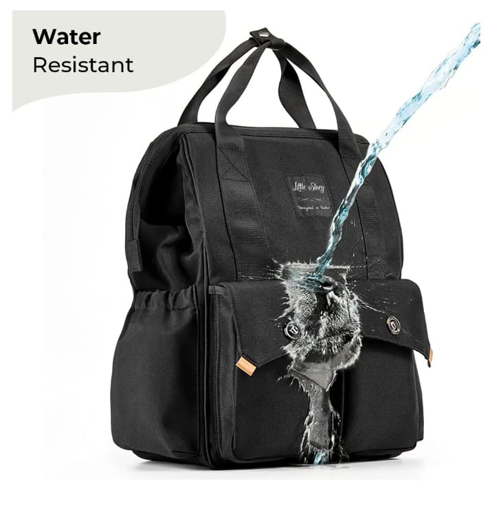 Ellie Waterproof Diaper Backpack-Black
