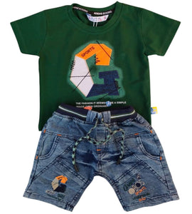 ⚽ Champion Vibes – Sporty Kids' Denim Set 👕👖
