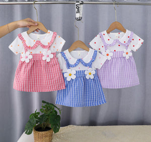 🌼 "Daisy Delight" Baby Girl Dress Set – Cute & Playful Look! 🌼