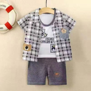 Playful Plaid Toddler Outfit Set