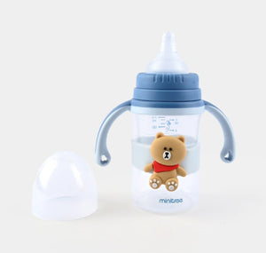 🧸 Minitree Baby Feeding Bottle 210ML – Teddy Bear Edition