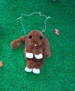 "FLUFFYHUG BUNNY BAG" FOR COLLEGE SCHOOL AND BABY GIRLS("ChocoFlop Bunny Bag")