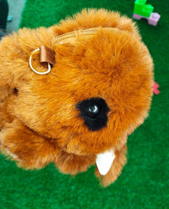 "FLUFFYHUG BUNNY BAG" FOR COLLEGE SCHOOL AND BABY GIRLS("ChocoFlop Bunny Bag")