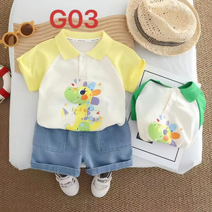 Dino Fun Kids Polo Set – G03