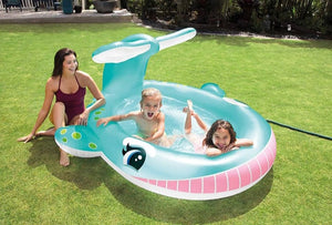Intex Whale Spray baby Swimming Pool – Big Fun with a Splash! 🐳💦 Size: 79" x 77" x 36"