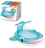 Intex Whale Spray baby Swimming Pool – Big Fun with a Splash! 🐳💦 Size: 79" x 77" x 36"