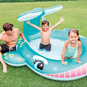Intex Whale Spray baby Swimming Pool – Big Fun with a Splash! 🐳💦 Size: 79" x 77" x 36"