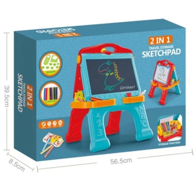 "Creati Board™ 2-in-1 Travel Sketch & Storage Easel"
