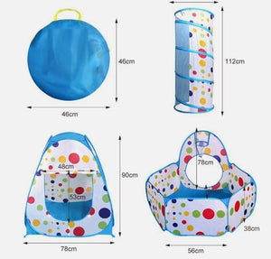 3-in-1 Tunnel Pop-Up Play Tent