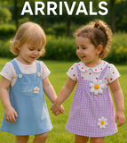 Adorable Baby Girl Summer Dress Set – "Love & Bloom" Pinafore